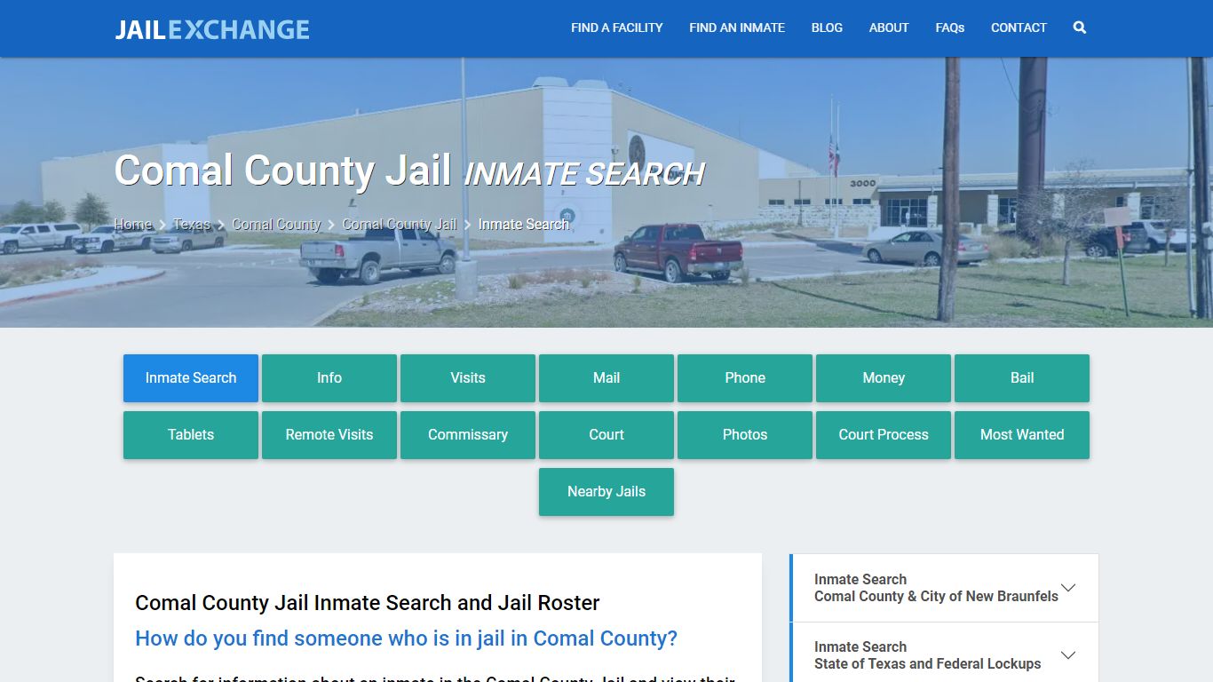 Inmate Search: Roster & Mugshots - Comal County Jail, TX